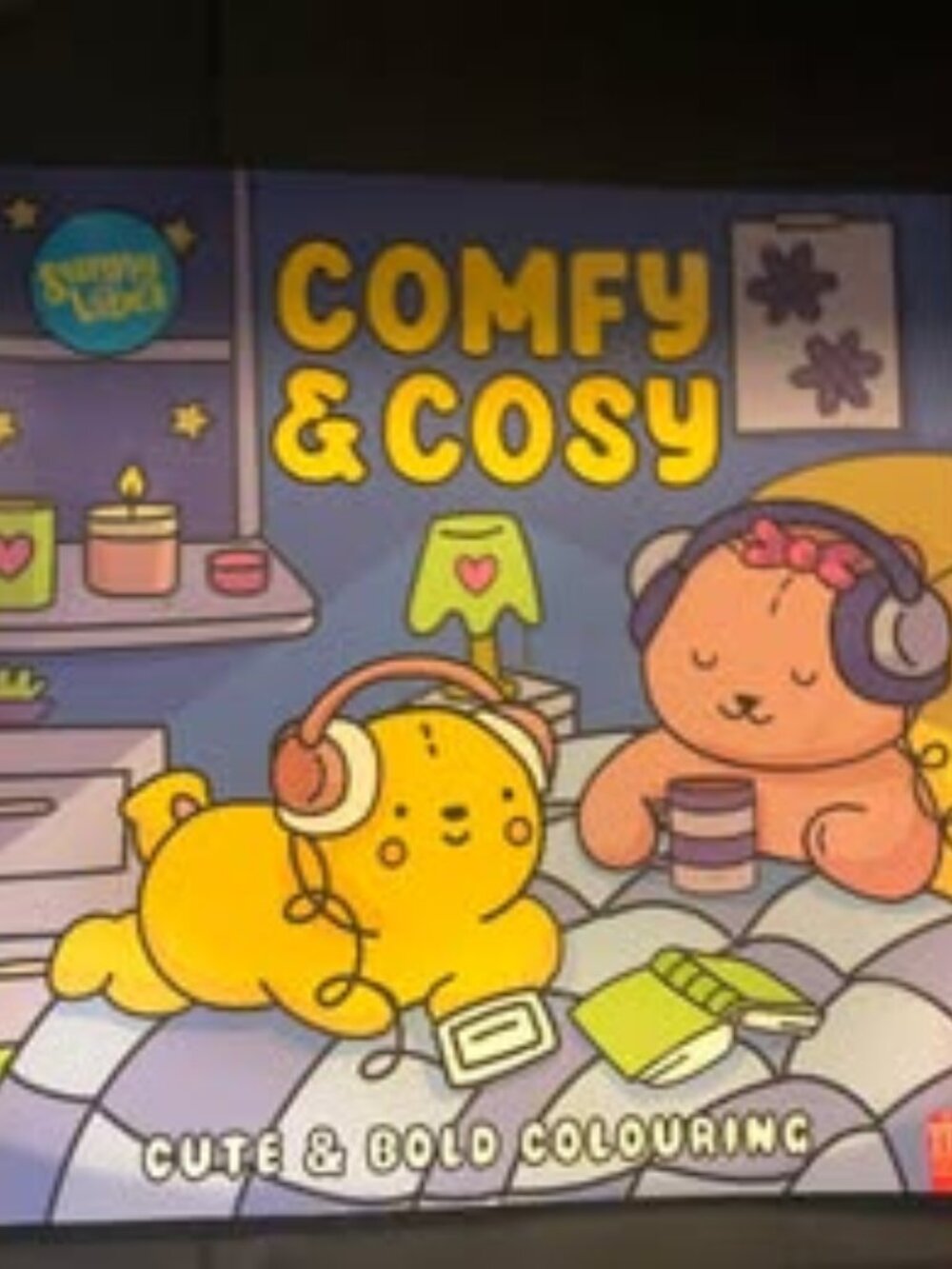 Sunny Vibes Comfy & Cosy Cute & Bold Colouring Book